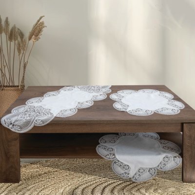 Σετ Σεμέν + Πετσετάκια (3τμχ) 2139 Ecru Dimeco