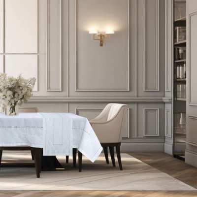 Σετ Τραπεζομάντηλο (165x220) + Πετσέτες 9008 Off White Dimeco