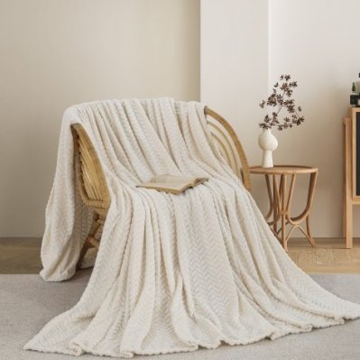 Κουβέρτα Fleece Υπέρδιπλη 550 Cream Adam Home