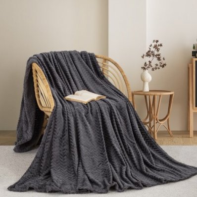 Κουβέρτα Fleece Υπέρδιπλη 550 Dark Gray Adam Home
