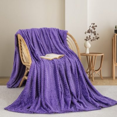 Κουβέρτα Fleece Υπέρδιπλη 550 Purple Adam Home