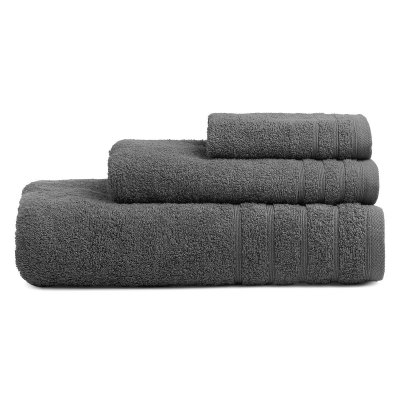 Σετ Πετσέτες Μπάνιου (3τμχ) Dark Grey 70 (500Gsm) Adam Home