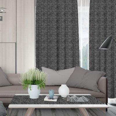 Κουρτίνα (150x275) Με Τρέσα Seed 850 Black Lino Home