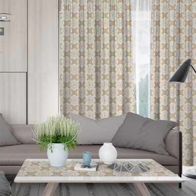 Κουρτίνα (150x275) Με Τρέσα Norman 101 Beige Lino Home