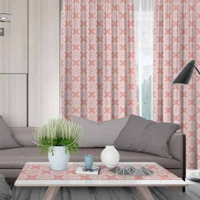 Κουρτίνα (150x275) Με Τρέσα Norman 301 Pink Lino Home