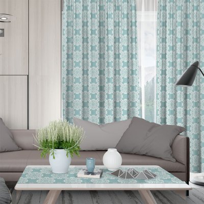 Κουρτίνα (150x275) Με Τρέσα Norman 601 Aqua Lino Home