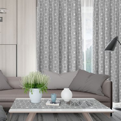 Κουρτίνα (150x275) Με Τρέσα Kenzo 802 Gray Lino Home