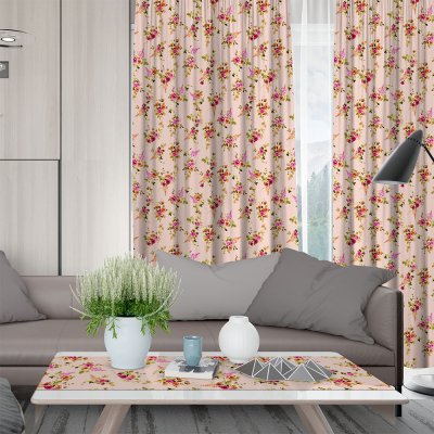 Κουρτίνα (150x275) Με Τρέσα Carla 301 Pink Lino Home