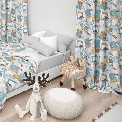 Κουρτίνα (150x275) Με Τρέσα Voyagervint 901 White Lino Home