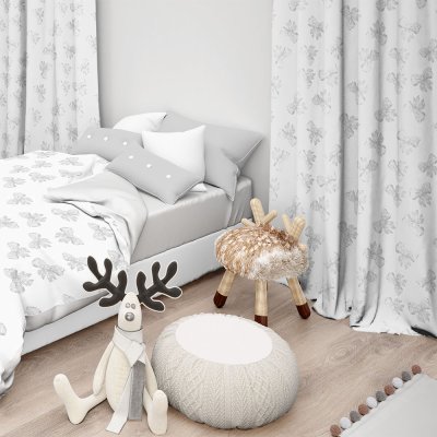 Κουρτίνα (150x275) Με Τρέσα Ellie 801 Gray Lino Home