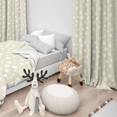 Κουρτίνα (150x275) Με Τρέσα Stel 101 Beige Lino Home