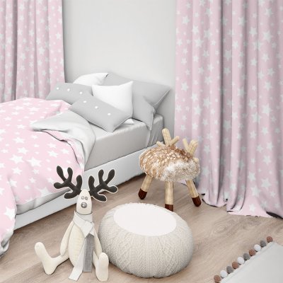 Κουρτίνα (150x275) Με Τρέσα Stel 301 Pink Lino Home
