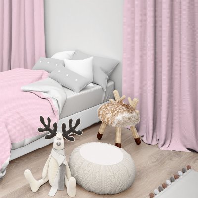Κουρτίνα (150x275) Με Τρέσα Levi 301 Pink Lino Home
