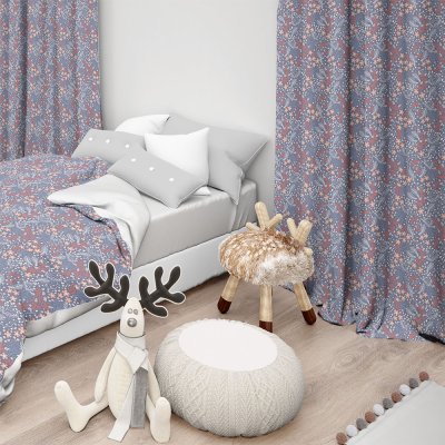 Κουρτίνα (150x275) Με Τρέσα Basalt 601 Blue Lino Home