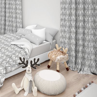 Κουρτίνα (150x275) Με Τρέσα Romra 801 Gray Lino Home