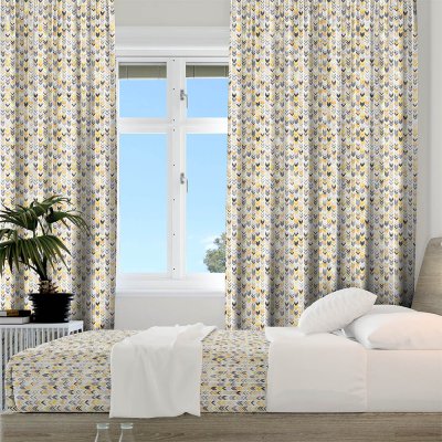 Κουρτίνα (150x275) Με Τρέσα Turqueta 201 Gold Lino Home