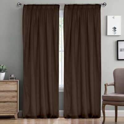 Κουρτίνα (145x295) Με Τρέσα Line 902 Dark Brown Lino Home