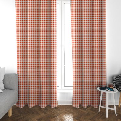 Κουρτίνα (135x270) Με Τρέσα Menorca 501 Orange Lino Home