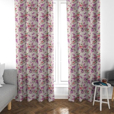 Κουρτίνα (135x270) Με Τρέσα Paraiso 901 Lilac Lino Home