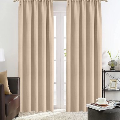 Κουρτίνα (150x240) Με Τρέσα Emb Basko Taupe Lino Home
