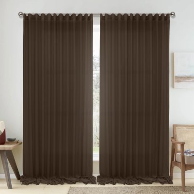 Κουρτίνα (300x295) Με Τρέσα 1010 Brown Lino Home