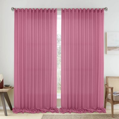 Κουρτίνα (300x295) Με Τρέσα 1010 Dark Pink Lino Home