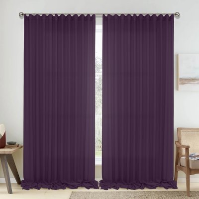 Κουρτίνα (150x295) Με Τρέσα 1010 Mauve Lino Home