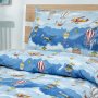 Σετ Πάπλωμα Μονό Cloud Chasers Blue Lino Home