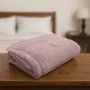 Κουβέρτα Fleece Μονή Sherpa Lofti Λιλά Lino Home
