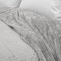 Κουβέρτα Fleece Υπέρδιπλη Sherpa Lofti Ασημί Lino Home