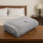 Κουβέρτα Fleece Υπέρδιπλη Sherpa Lofti Ασημί Lino Home