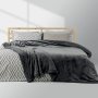 Κουβέρτα Fleece Υπέρδιπλη Erba Γκρι Lino Home