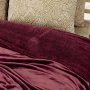 Κουβέρτα Fleece Υπέρδιπλη Erba Μπορντώ Lino Home