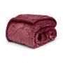 Κουβέρτα Fleece Υπέρδιπλη Erba Μπορντώ Lino Home