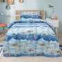 Σετ Σεντόνια Μονά Cloud Chasers Blue Lino Home