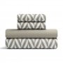 Σετ Σεντόνια Μονά Ikat Μπεζ Lino Home