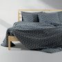 Σετ Σεντόνια Γίγας Ikat Σκούρο Γκρι Lino Home