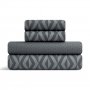 Σετ Σεντόνια Γίγας Ikat Σκούρο Γκρι Lino Home