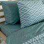 Σετ Σεντόνια Γίγας Ikat Μέντα Lino Home