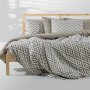 Σετ Παπλωματοθήκη Μονή Ikat Μπεζ Lino Home