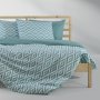 Σετ Παπλωματοθήκη Μονή Ikat Μέντα Lino Home