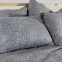 Σετ Παπλωματοθήκη Υπέρδιπλη Beliz Γκρι Lino Home