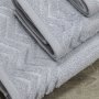 Σετ Πετσέτες Μπάνιου (3τμχ) Wavie Ανοιχτό Γκρι Lino Home