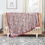 Φωσφοριζέ Κουβέρτα Fleece Sherpa Κούνιας Herz Pink Lino Home