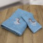 Σετ Πετσέτες Βρεφικές (2τμχ) Lagarto Blue Lino Home