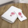 Σετ Πετσέτες Βρεφικές (2τμχ) Paloncino White/Pink Lino Home