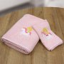 Σετ Πετσέτες Βρεφικές (2τμχ) Corno Pink Lino Home