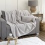 Αντιολισθητικό Ριχτάρι Τριθέσιου (180x300) Snuggle Light Gray Nima Home