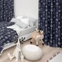 Κουρτίνα (150x275) Με Τρέσα Ferrol 602 Dark Blue Lino Home