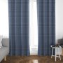 Κουρτίνα (135x270) Με Τρέσα Tartan 602 Blue Lino Home